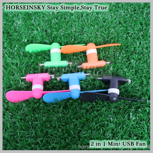 2 in 1 Portable Fan Mini USB Phone Fan with Custom Logo for iPhone and Android